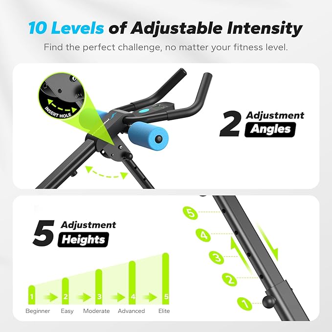 Foldable Ab Machine Full Body Workout With Free Resistance Band