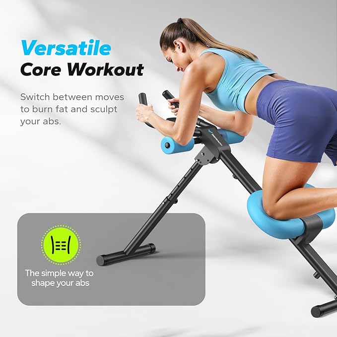 Foldable Ab Machine Full Body Workout With Free Resistance Band