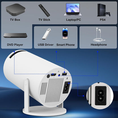 Full HD Mini Portable Projector Theater Pro (With Built-in Apps)