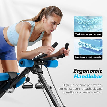 Foldable Ab Machine Full Body Workout With Free Resistance Band