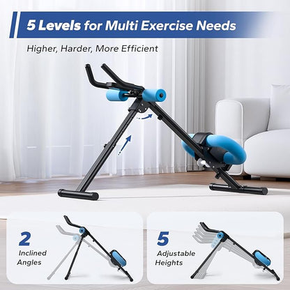 Foldable Ab Machine Full Body Workout With Free Resistance Band