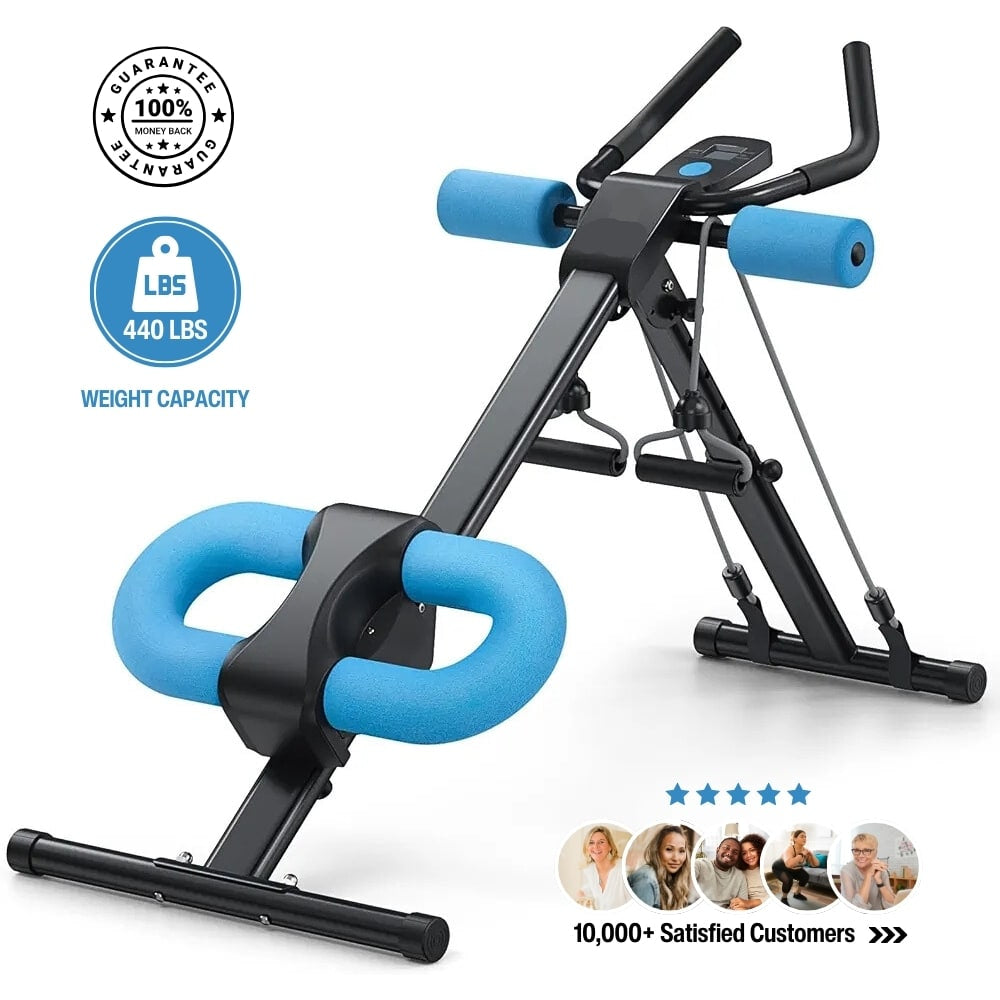 Foldable Ab Machine Full Body Workout With Free Resistance Band