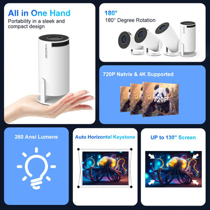 Full HD Mini Portable Projector Theater Pro (With Built-in Apps)