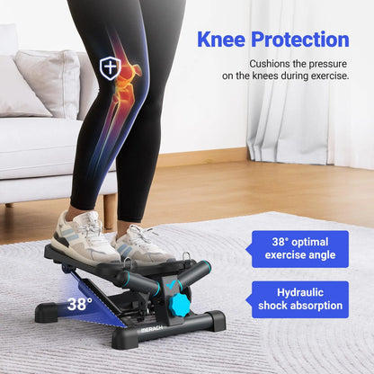 Mini Twist Stepper with Free Resistance Bands – 330lbs Capacity